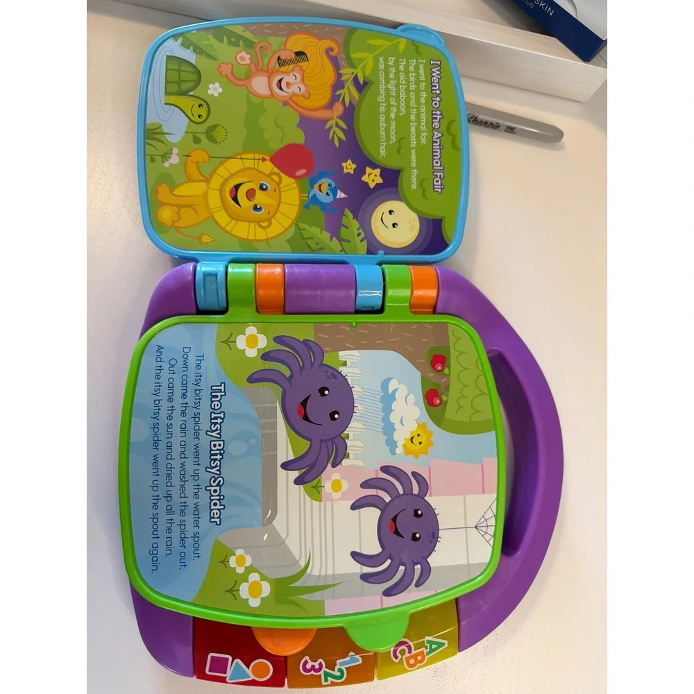 Fisher-Price Laugh & Learn Storybook Rhymes Musical Baby Toy Book ABCs 123s
